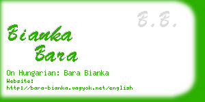 bianka bara business card